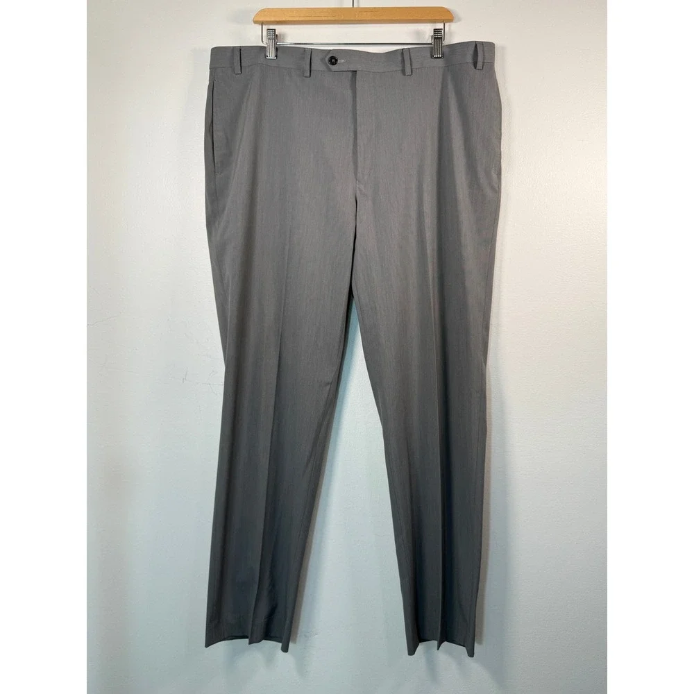 Lauren Ralph Lauren Dress Pants Men 40W x 32L Grey Flat Front Office EUC